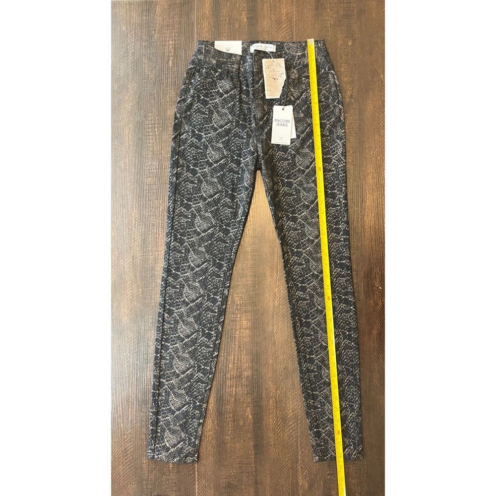 Encore Juniors Snake Print High Rise Stretch Skinny Pants Size 5 - Picture 2 of 5